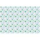 Delicate purple flowers with sage leaves create elegant repeating floral motif on white background - view 25 - final