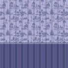 Lavender European countryside toile pattern featuring castles and trees in classic scenic style - view 12 - final
