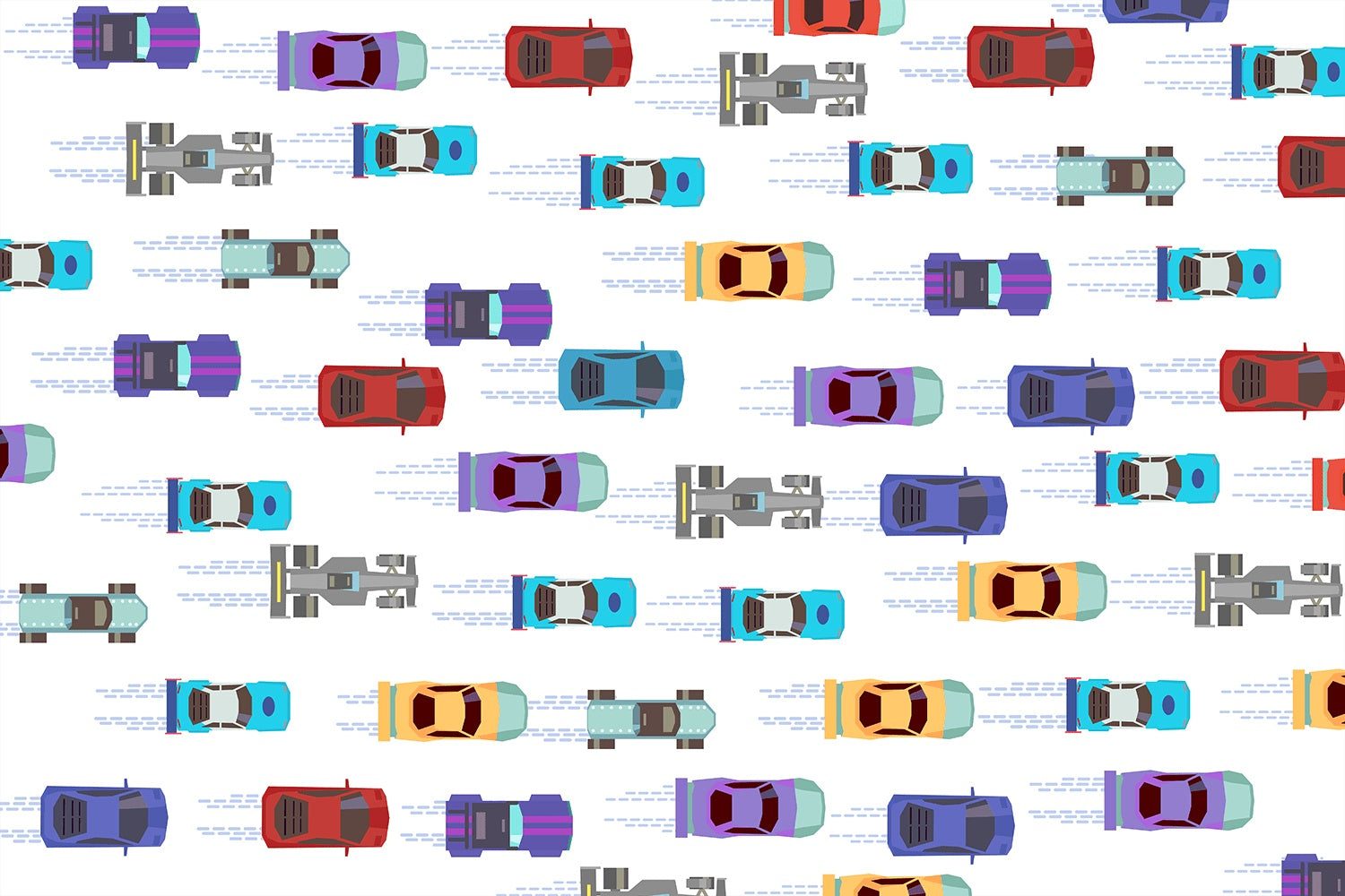 Racecar road scene in lea - kids wallpaper mural-inequal final