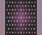"Colorful geometric patterns in lea - "motifs" wallpaper mural-inequal final"