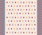 "Colorful geometric patterns in lea - "motifs" wallpaper mural-inequal final"
