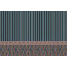 Bold stripes and autumn leaves design in lea - "patterns" wallpaper mural-equal final