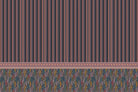 "Bold stripes and autumn leaves in lea - "patterns" wallpaper mural-inequal final"