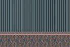 "Bold stripes and autumn leaves in lea - "patterns" wallpaper mural-inequal final"