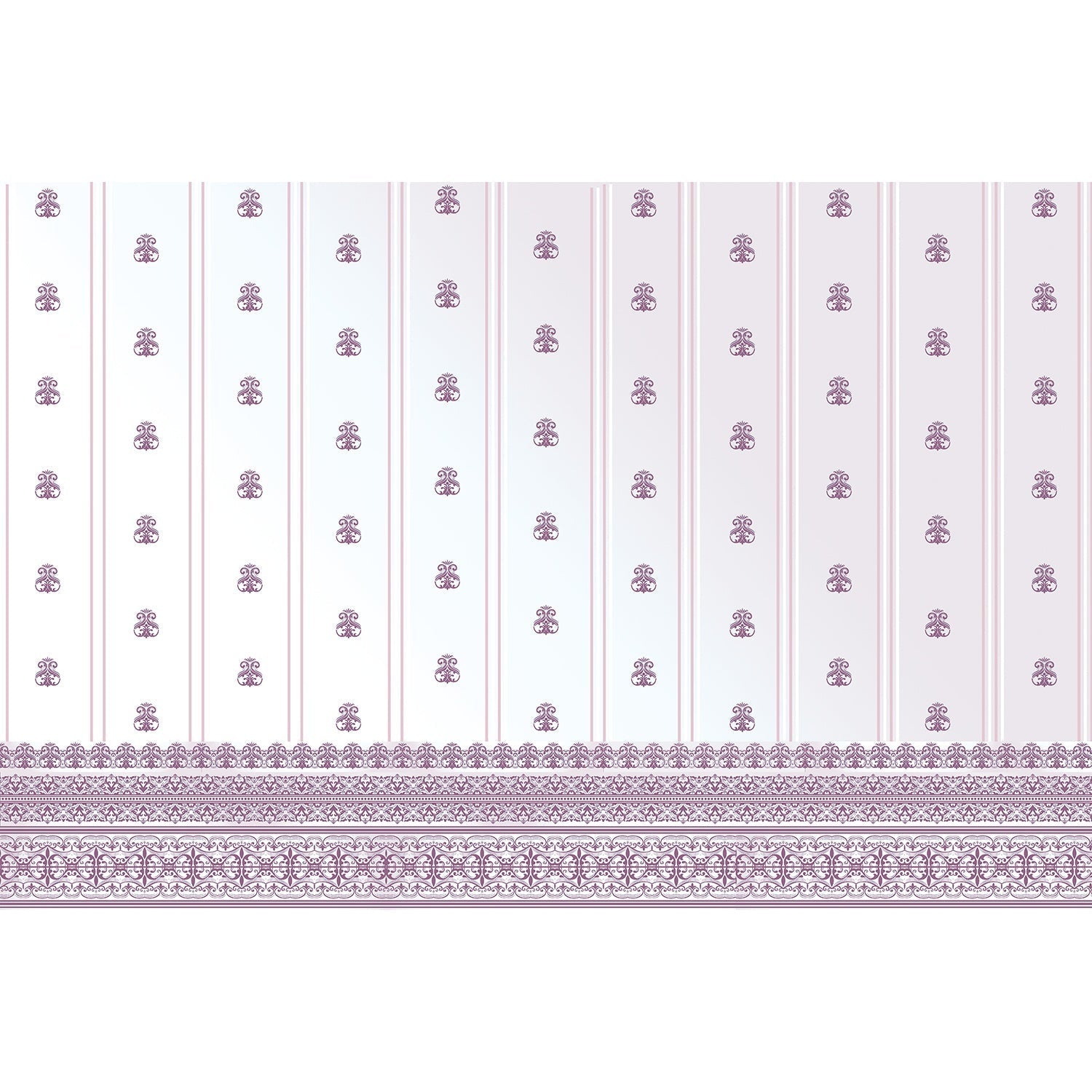 Soft lea stripe damask wallpaper mural-equal final