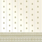 Vertical striped design with plum damask motifs and ornate border against white background - view 9 - final