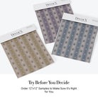Repeating fleur de lis and crown motifs in beige and cream classical European style - view 28 - final all-groups samples