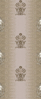 Repeating fleur de lis and crown motifs in beige and cream classical European style - view 8 - repeat-small - final