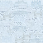 Delicate line drawing of Mughal palaces and monuments in neutral beige architectural illustration - view 16 - final