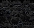 "Heritage architecture fort design in lea - "royal" wallpaper mural-inequal final"