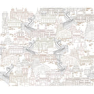 Heritage architecture fort design in lea - "royal" wallpaper mural-equal final