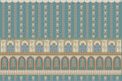 "Majestic arch and striped design in lea - "royal" wallpaper mural-inequal final"
