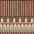 Ornate Moorish arches and vertical stripes in blue and gold with floral details - view 12 - final