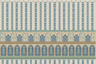 "Majestic arch and striped design in lea - "royal" wallpaper mural-inequal final"