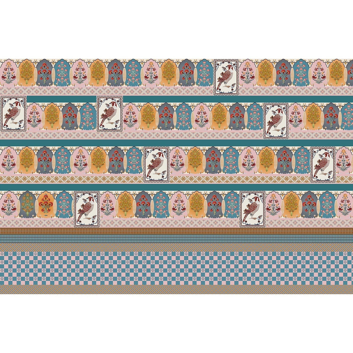 "Ornate royal-inspired lea - "royal" wallpaper mural-equal final"
