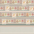 Traditional ornamental border design with repeating Mughal arches and decorative motifs in red green - view 17 - final