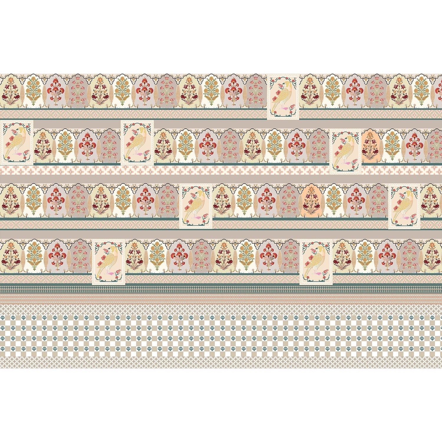 "Ornate royal-inspired lea - "royal" wallpaper mural-equal final"