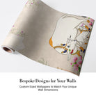 Traditional Indian Pichwai artwork featuring decorated white cow amid temples and floral motifs - view 6 - final