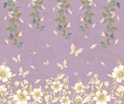 Butterfly garden flora design in lea - "flora" wallpaper mural-inequal final