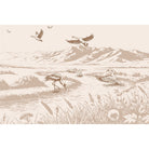 Tranquil cranes and swans scenic fauna wallpaper in lea - "peace and serenity" wallpaper mural-equal final