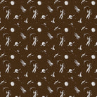 Black and white space themed pattern with astronauts, planets and rockets in modern style - view 24 - final