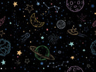 Navy blue celestial pattern with outlined planets, stars and constellations for kids rooms - view 12 - repeat-small - final