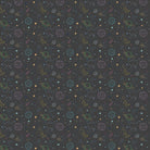 Navy blue celestial pattern with outlined planets, stars and constellations for kids rooms - view 19 - final