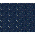 Navy blue celestial pattern with outlined planets, stars and constellations for kids rooms - view 5 - repeat-full-square - final