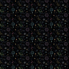 Navy blue celestial pattern with outlined planets, stars and constellations for kids rooms - view 9 - final