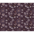 repeat-full-square Vintage botanical pattern with dragonflies and daisies on deep teal background with delicate details - view 19 - final