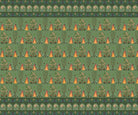 "Ornamental tribal folk art in lea - mughal wallpaper mural-inequal final"