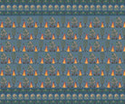 "Ornamental tribal folk art in lea - mughal wallpaper mural-inequal final"
