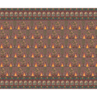 "Ornamental tribal folk art in lea - mughal wallpaper mural-equal final"