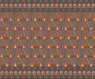 "Ornamental tribal folk art in lea - mughal wallpaper mural-inequal final"