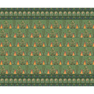 "Ornamental tribal folk art in lea - mughal wallpaper mural-equal final"