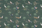 Exotic birds and tropical paradise fauna lea - "fauna" wallpaper mural-inequal final