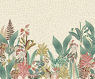 "Lush botanical tropical garden escape wallpaper mural in lea - tropical wallpaper mural-inequal final"