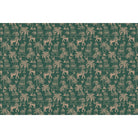 Navy blue toile pattern featuring elephants, palm trees and classical monuments on white background - view 15 - final