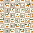 Repeating squares featuring orange leopards and palm trees in vintage safari style layout - view 2 - final
