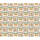Repeating squares featuring orange leopards and palm trees in vintage safari style layout - view 5 - repeat-full-square - final