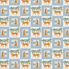 Repeating squares featuring orange leopards and palm trees in vintage safari style layout - view 9 - final