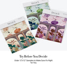 Ornate Mughal arches with tropical monstera leaves and flying cranes in coral florals - view 19 - final all-groups samples