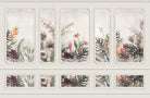 Lush tropical garden 3D wallpaper in lea - "european" wallpaper mural-inequal final