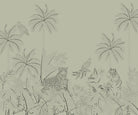 "Majestic wildlife jungle safari in lea - tropical wallpaper mural-inequal final"