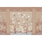 Timeless Chinoiserie garden scene in lea - "european" wallpaper mural-equal final