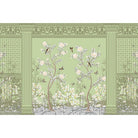 Timeless Chinoiserie garden scene in lea - "european" wallpaper mural-equal final