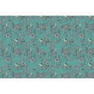Vibrant floral escape with birds in lea - "retro and vintage" wallpaper mural-equal final