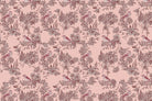 Detailed floral and bird design in lea - "retro and vintage" wallpaper mural-inequal final