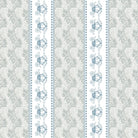 Vertical striped design with ornate carriages and delicate gray floral motifs in European style - view 2 - final