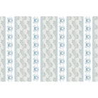 Vertical striped design with ornate carriages and delicate gray floral motifs in European style - view 5 - repeat-full-square - final
